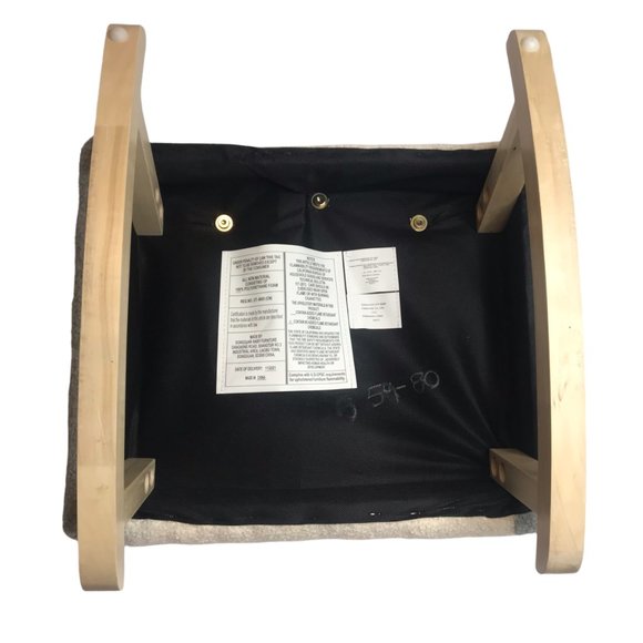 NEW Solid Wooden Rainbow Rocker by Style and Function.  White / Pink / Gray - Picture 15 of 16